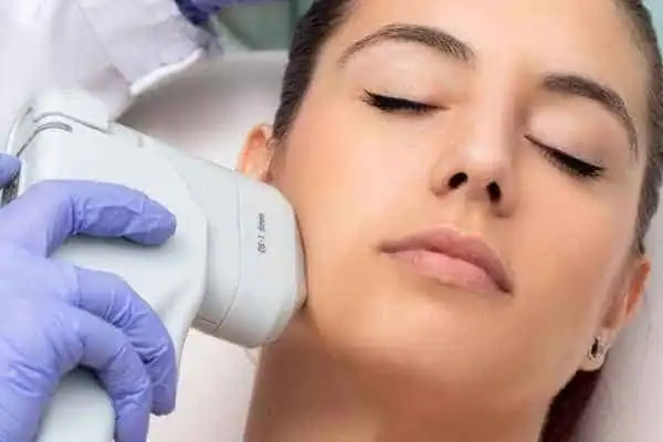 HIFU - Breakthrough in Anti - ageing 1 Image of woman having HIFU Isle of Isla treatment