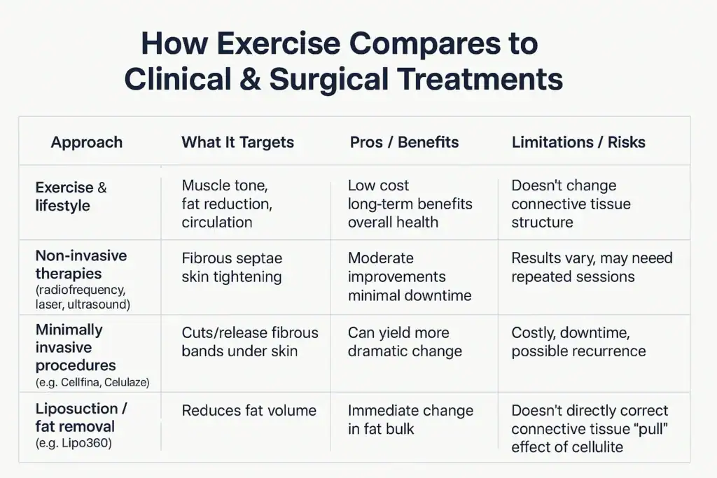 Sculpting Your Bum: Can Toning Exercises Really Reduce Cellulite? 2 How exercise compares to treatments from Lipo 360 Isle of Isla